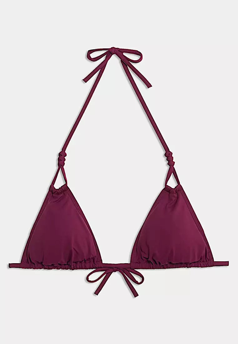 Knot Front Triangle Bikini Top