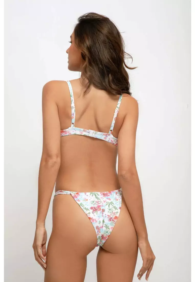 Georgia Scrunched Adjustable Bikini Bottoms / Island Girl