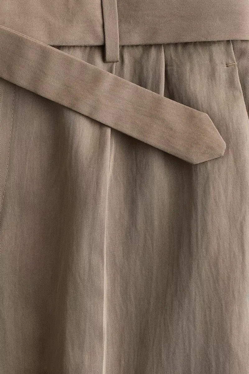Regular Fit Belted twill trousers