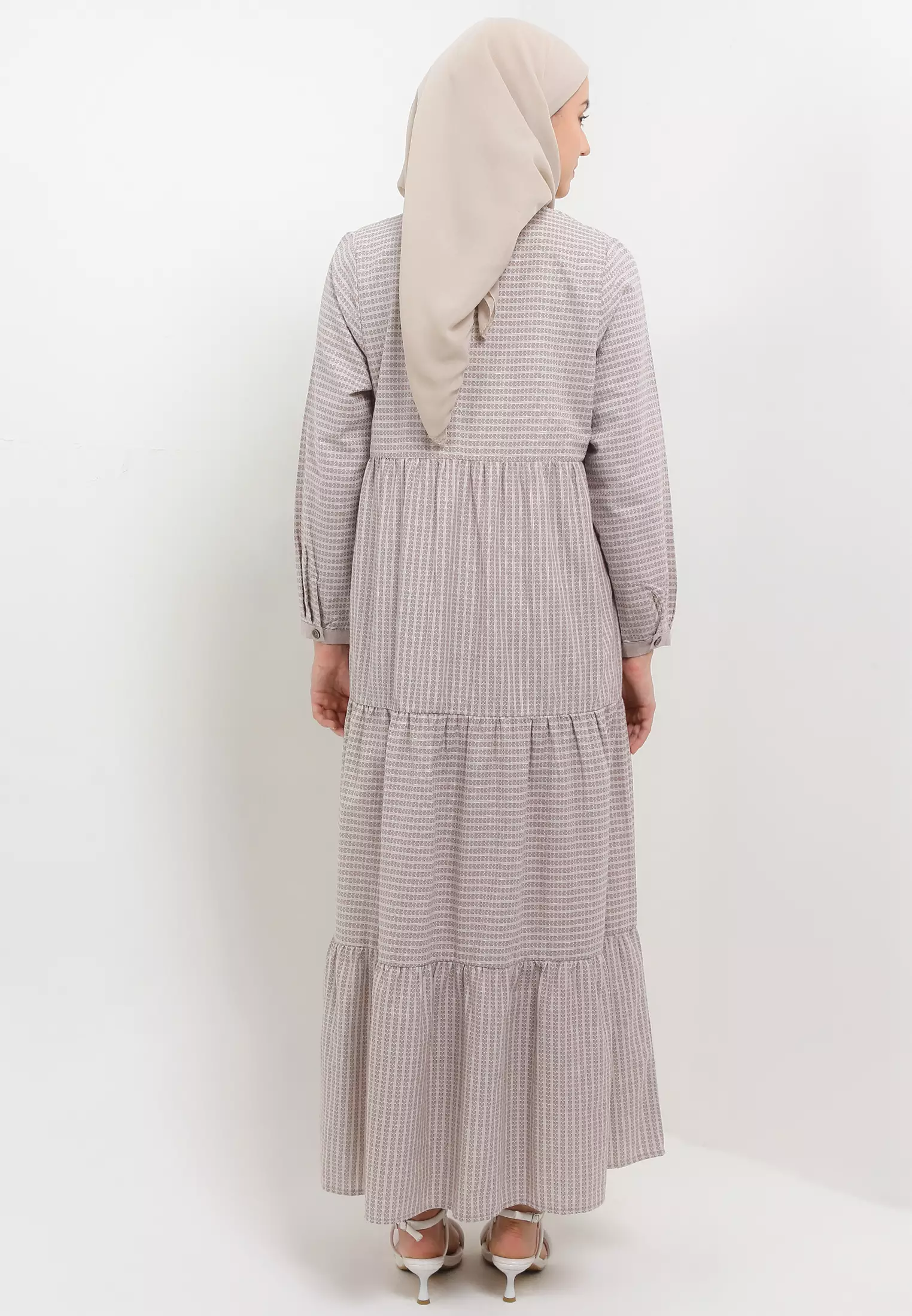 MFMW Aeena Dress Gamis Coklat Motif