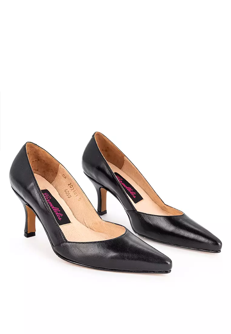 Pointed Toe Leather Pumps