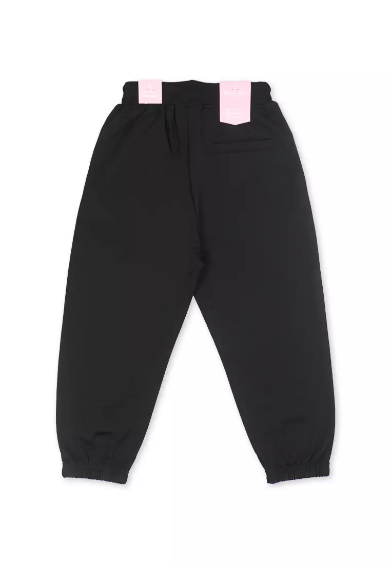 Girls Fleece Jogger Pants with Embroidery