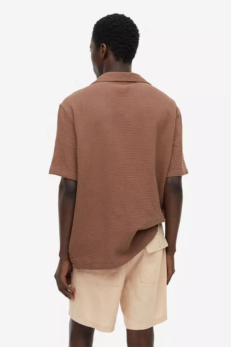 Relaxed Fit Linen-blend shorts