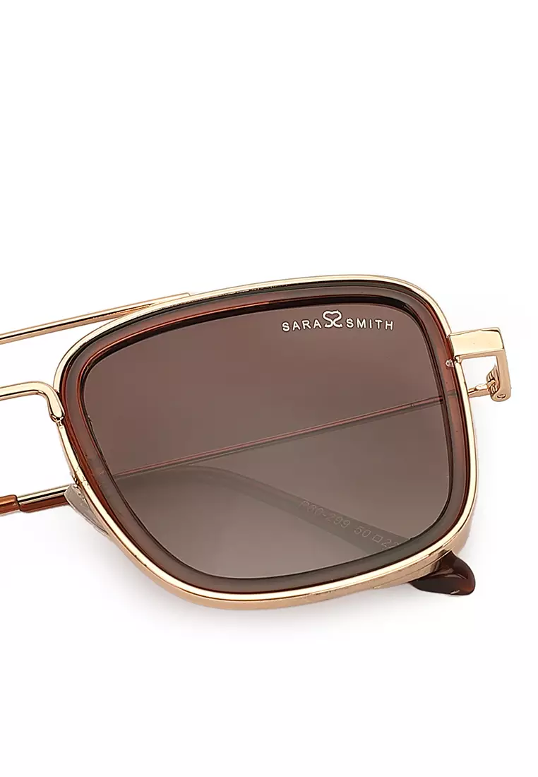 Unisex Polarized Square Sunglasses - Tea