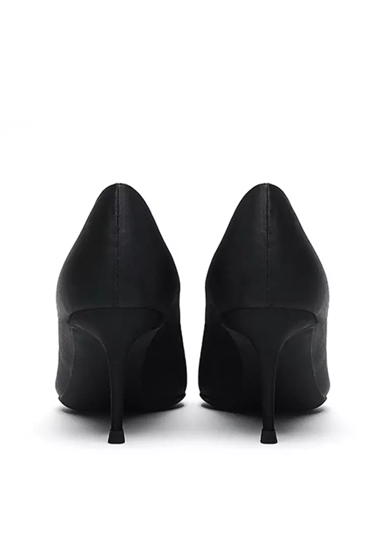 6CM Silk Fabrics Pointed High Heel Shoes HZL163
