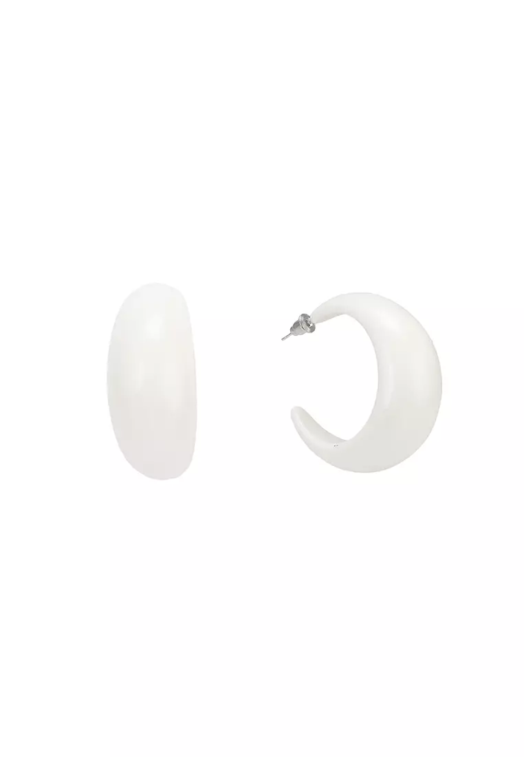 Buy Red s Revenge Mod Curves Acrylic Hoop Earrings 2024 Online