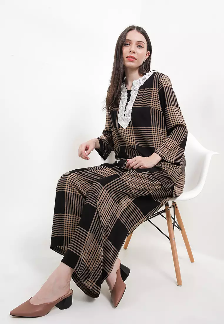 Satay Look Motif Kotak-kotak