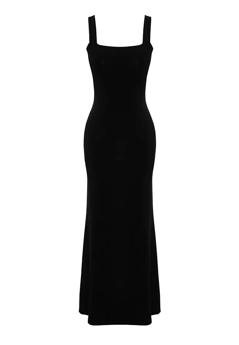 Buy Trendyol Fitted Square Neck Maxi Dress 2024 Online | ZALORA Philippines