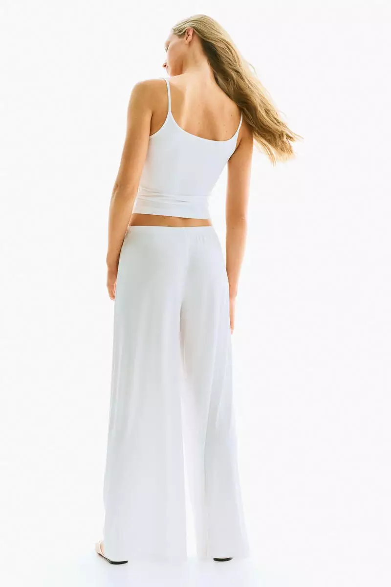 Wide drawstring trousers
