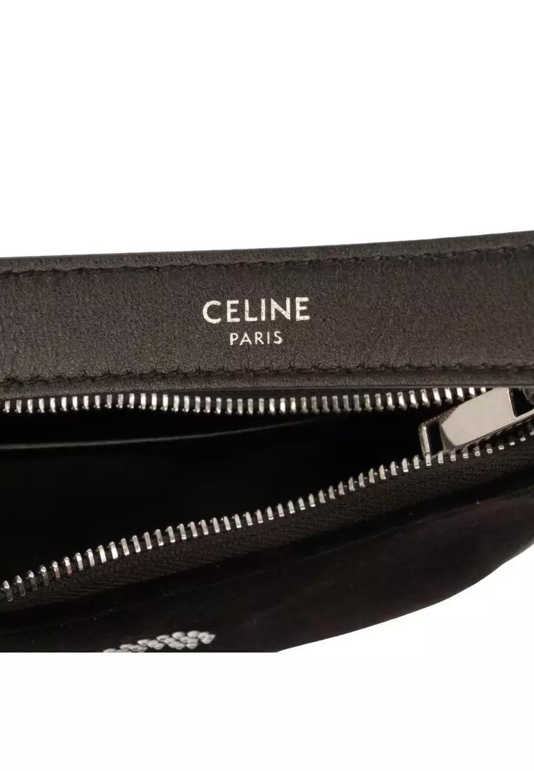 Pre-Loved Celine Velvet Strass Triomphe Ava Shoulder Bag