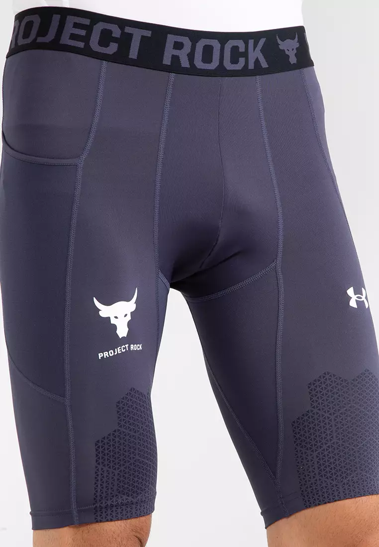 Buy Under Armour Men's Project Rock Compression Shorts Black in
