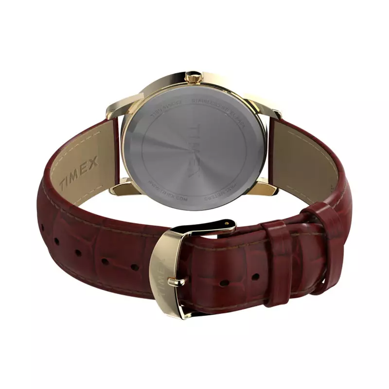 Jam Tangan Wanita Timex Easy Reader TW2W95500 Ladies White Dial Brown Leather Strap