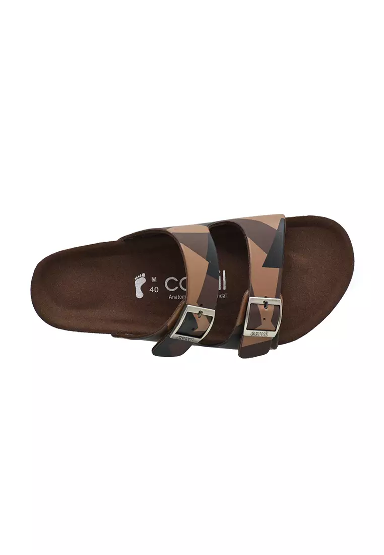 Carvil Sandal Pria Obama-02 M Brown/Stone