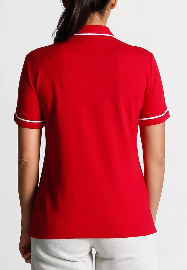 Womens Short Sleeve Organic Veronica Polo Pointed Collar