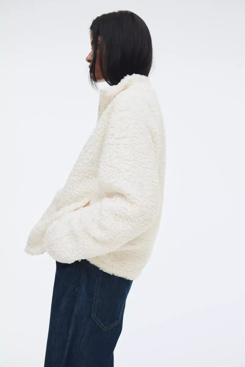 Oversized teddy jacket