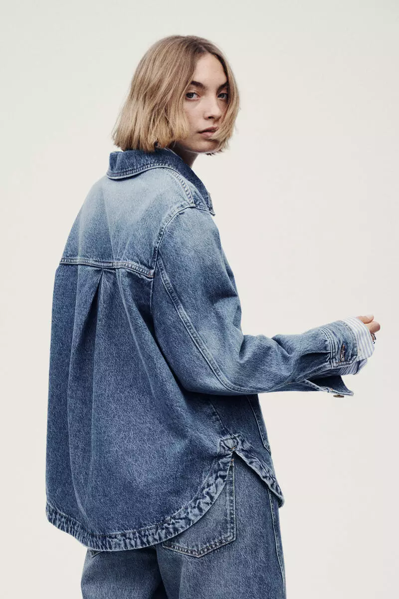 Denim shacket