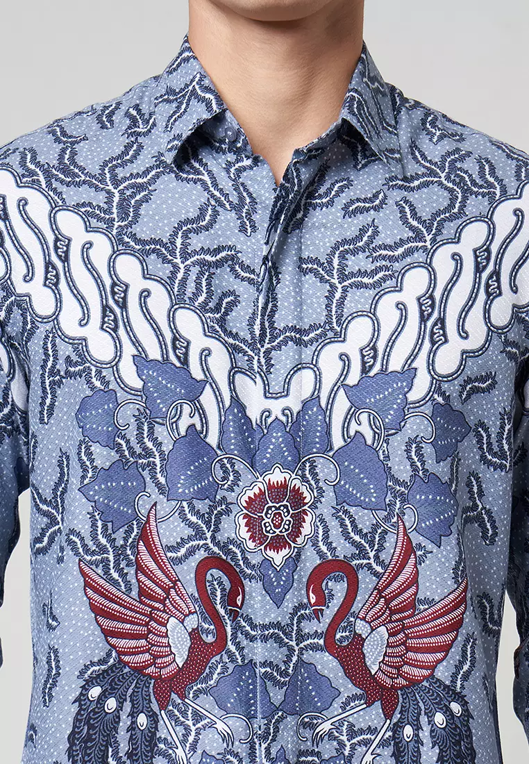 Exclusive Slimfit Garvita Kemeja Batik Pria Lengan Panjang