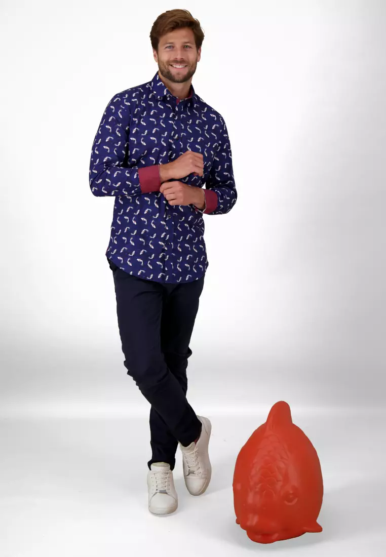 Men Classic - Long Sleeve Shirt - Koi Carp