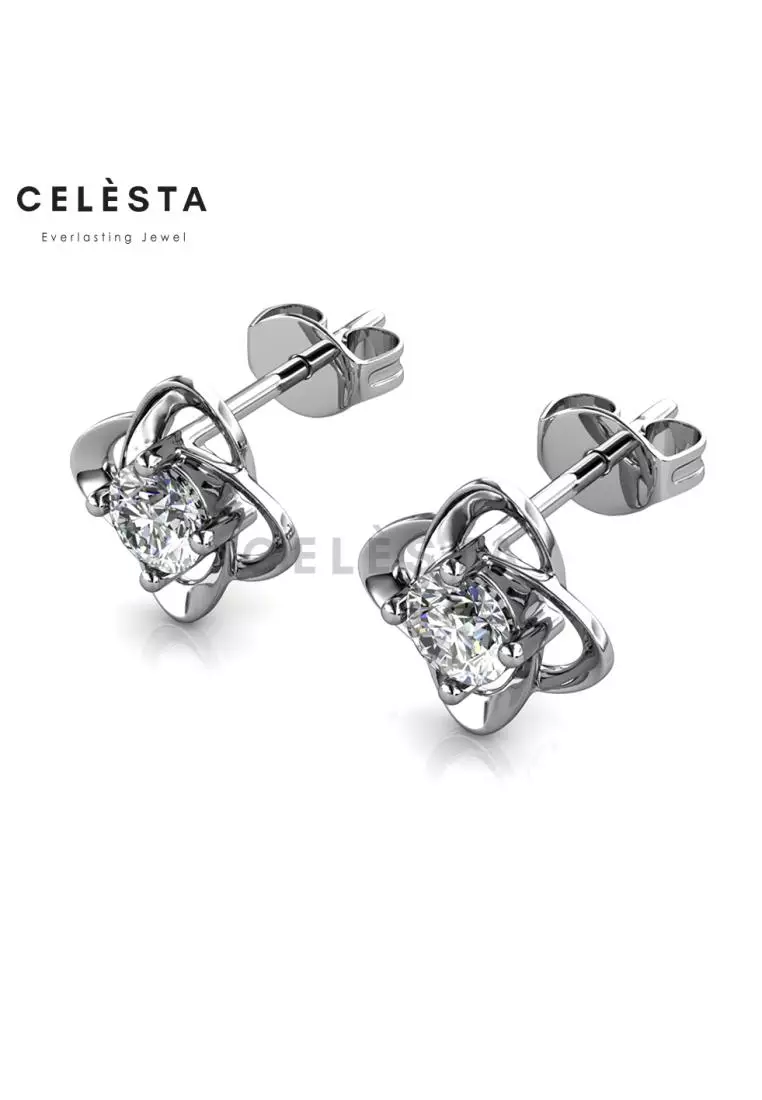 Berlian Moissanite Le Claire Earring [GRA CERTIFICATE MOISSANITE DIAMOND] - Anting Moissanite Diamond 0,5 CT 925 Silver Celesta by Her Jewellery