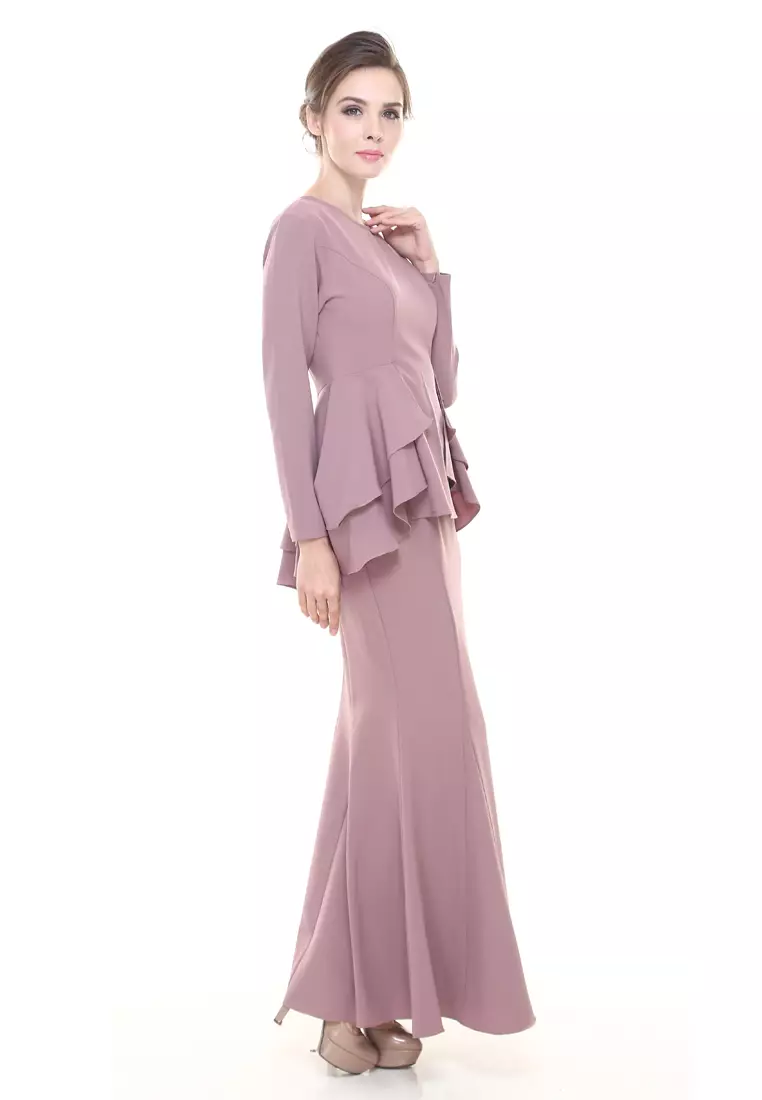 Lora Peplum in Dusty Pink