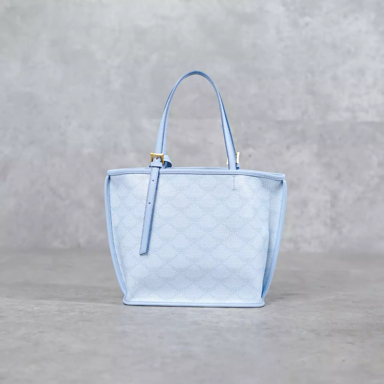 Tas MCM MONOGRAM BLUE SKY MINI TOTE BAG SMALL 100% ORIGINAL