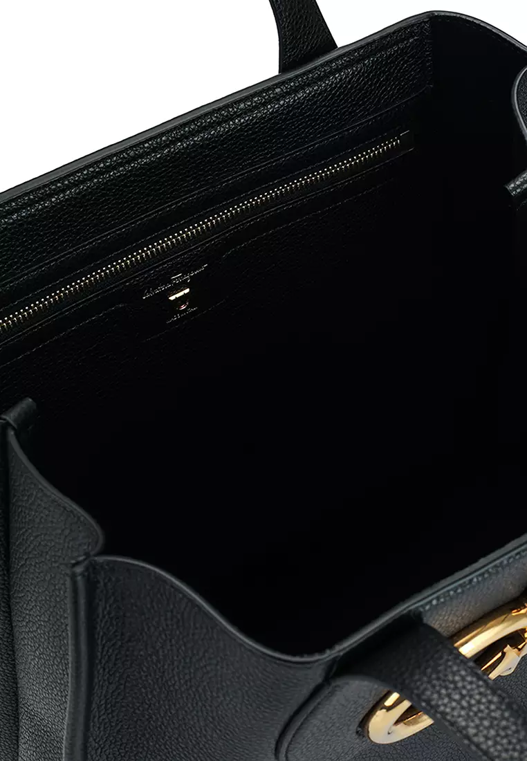 Salvatore ferragamo large deals gancio city tote