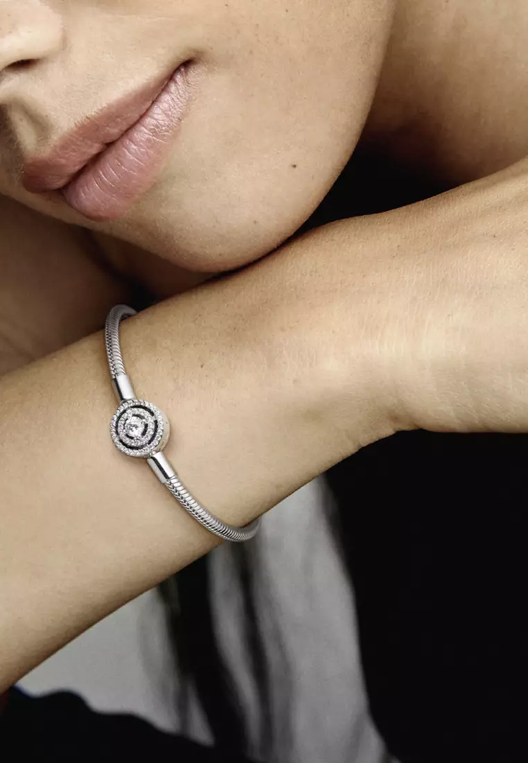 Pandora Moments Halo Snake Chain Bracelet
