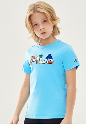 FILA blue FILA KIDS FILA Logo Cotton T-shirt 8-16yrs 4EFD1KA4650366GS_1