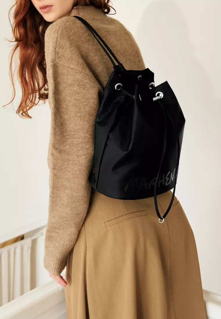 LEANNA Nylon Backpack Black