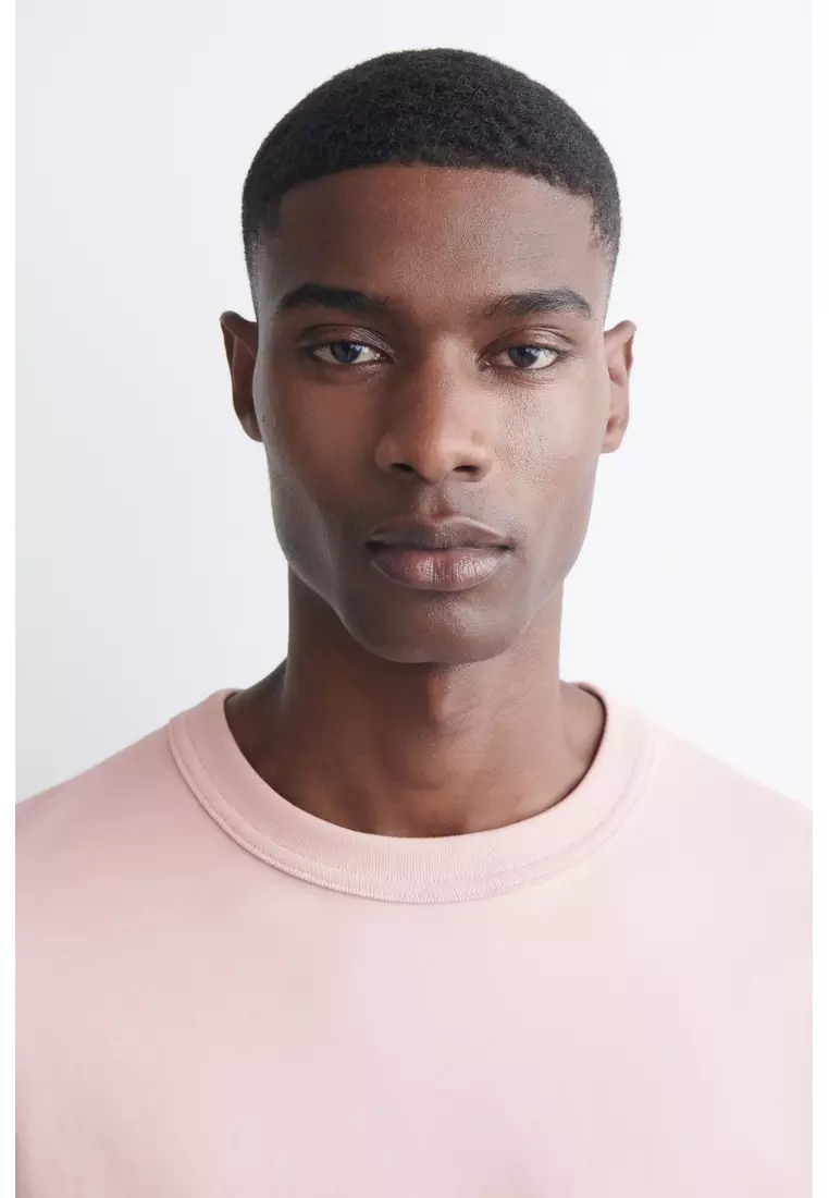 RELAXED JERSEY INTERLOCK LONG-SLEEVED T-SHIRT