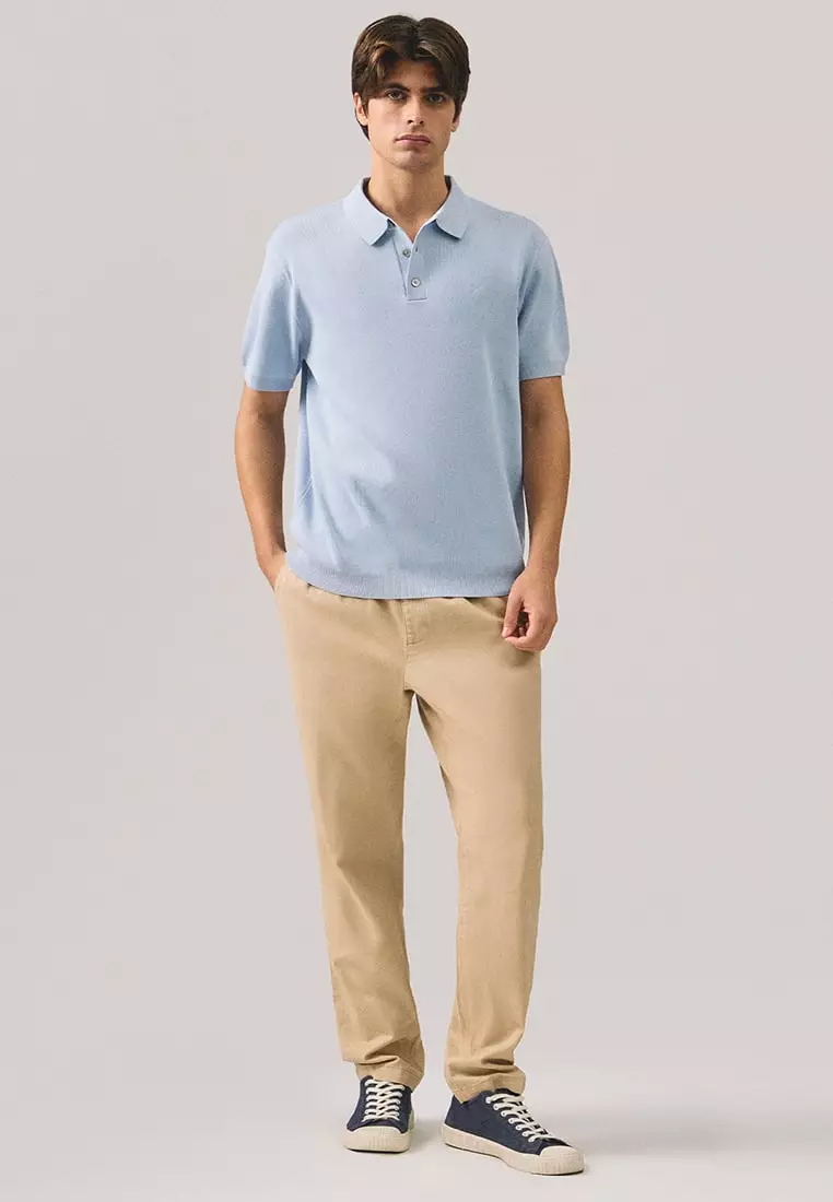 Regular Fit Premium Polo Shirt In Flat Knit