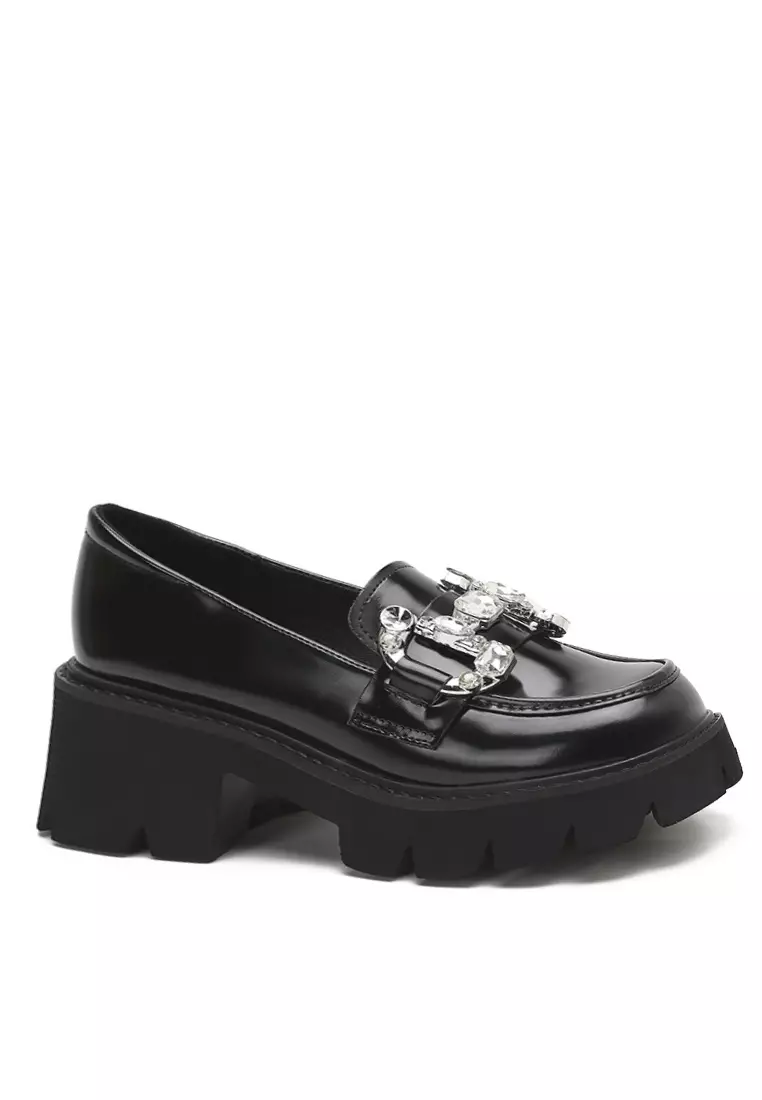 Discount on Twenty Eight Shoes  shoes - SKU: Diamond Embellished Leather Loafers Sb960-13