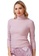 London Rag pink Full Sleeve Rib Knit Turtle Neck Top in Dusty Blush 9E479AA01A2606GS_1
