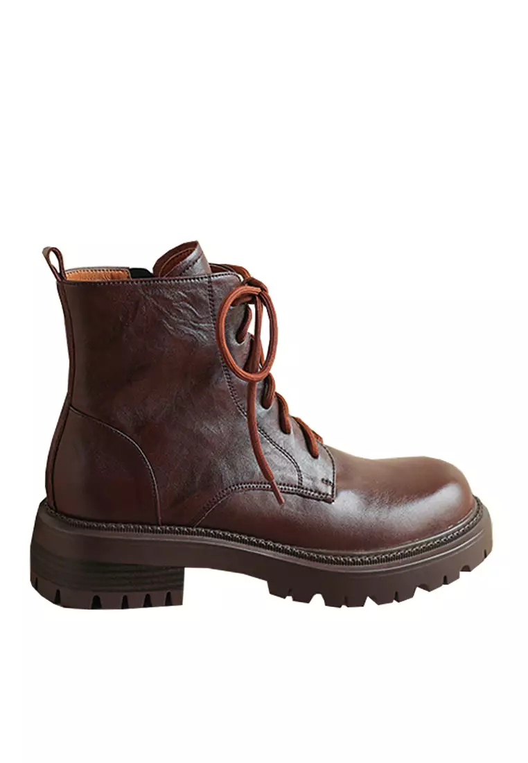 Discount on Twenty Eight Shoes  shoes - SKU: VANSA Fashion Lace Up Platform Martin Boots VSW-B0828A520