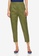 United Colors of Benetton green Cropped Sweatpants in Pure Linen 08685AAE96AB65GS_1