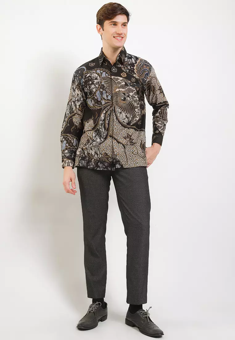 Garuda Kemeja Batik Exclusive Premium Pria Casual Modern Lengan Panjang