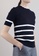 SUB black Women Stripe Pattern Knit Top D6911AA98162D9GS_2