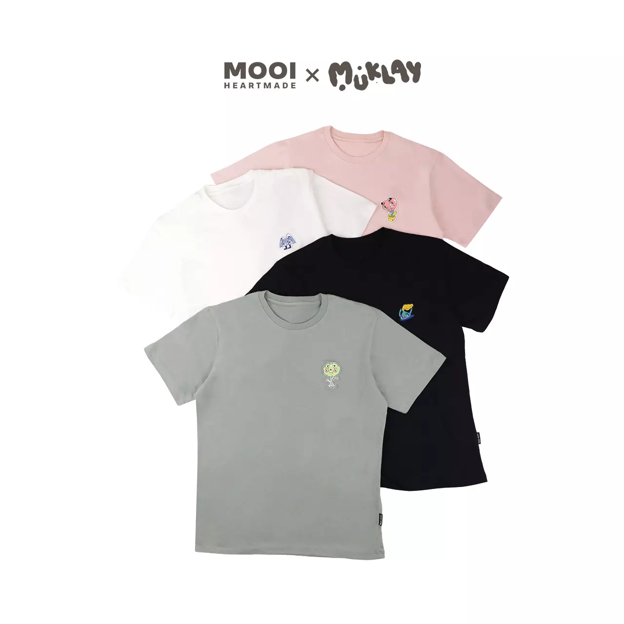 Mooi X Muklay Kaos Dewasa Unisex T-Shirt Basic Adult - Black