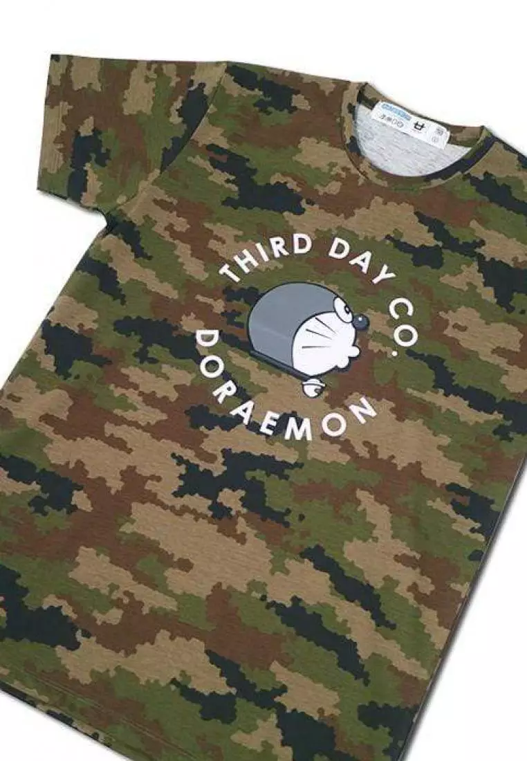 MTC15A s-s Men camo-px Dora circle brw X Modo T-shirt Multiwarna