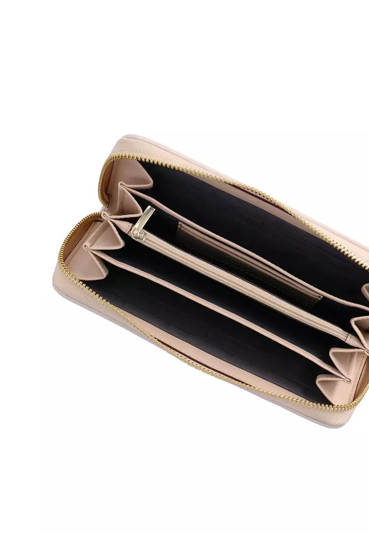 Medium Beige Carlo GEO Zip Around Wallet