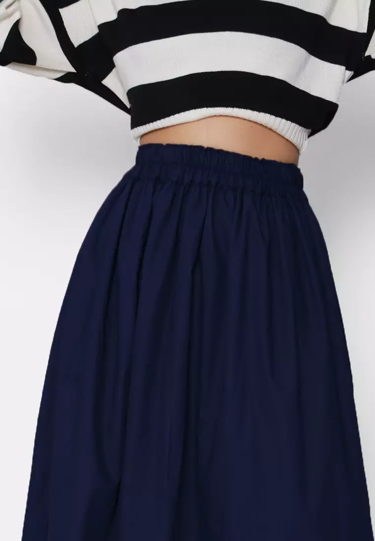 ALDA Poplin Midi Skirt
