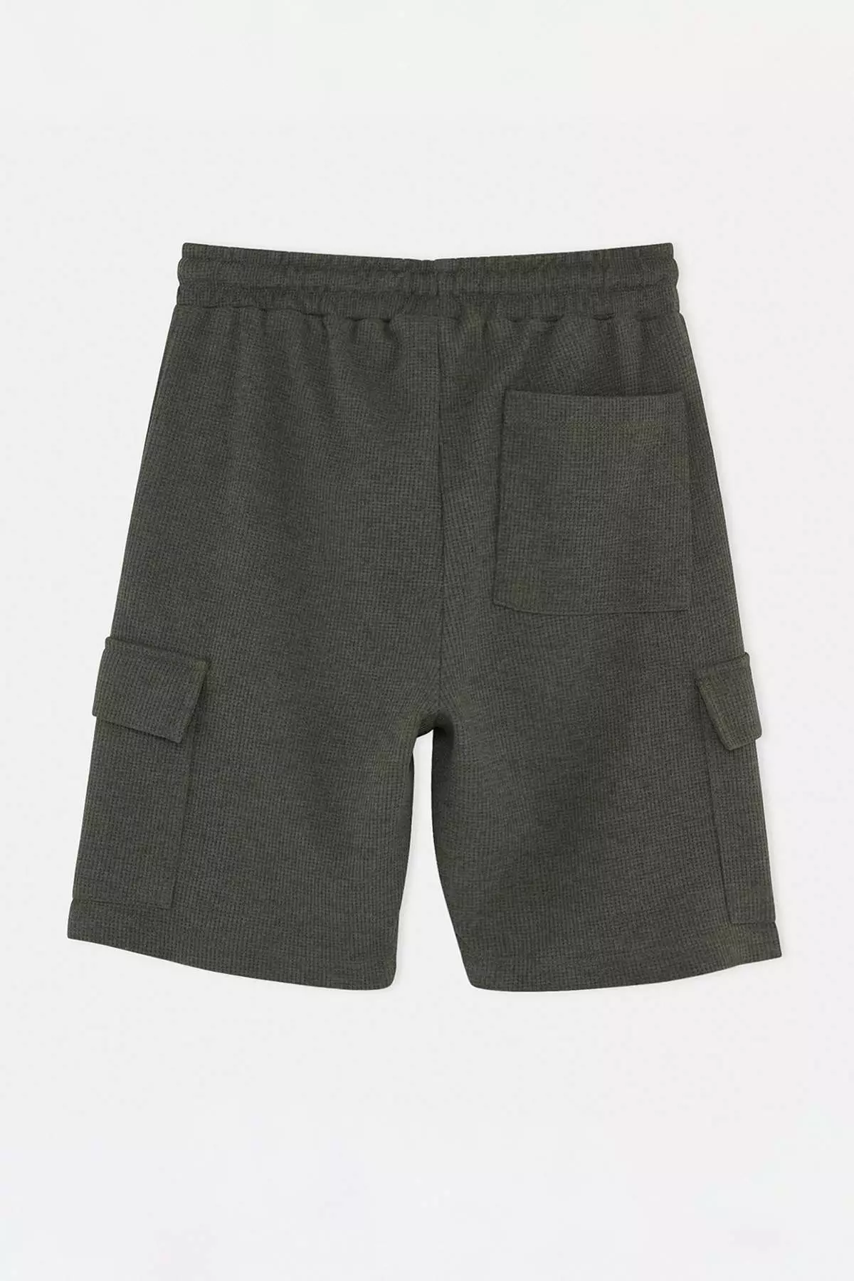 Khaki Regular Cargo Pocket Pack Textured Shorts & Bermuda Tmnss26Sr00021