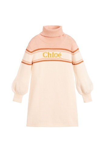 Chloé pink Chloé Elegant Dress with French Braid Embroidery 9FB82KA7AA1C8DGS_1