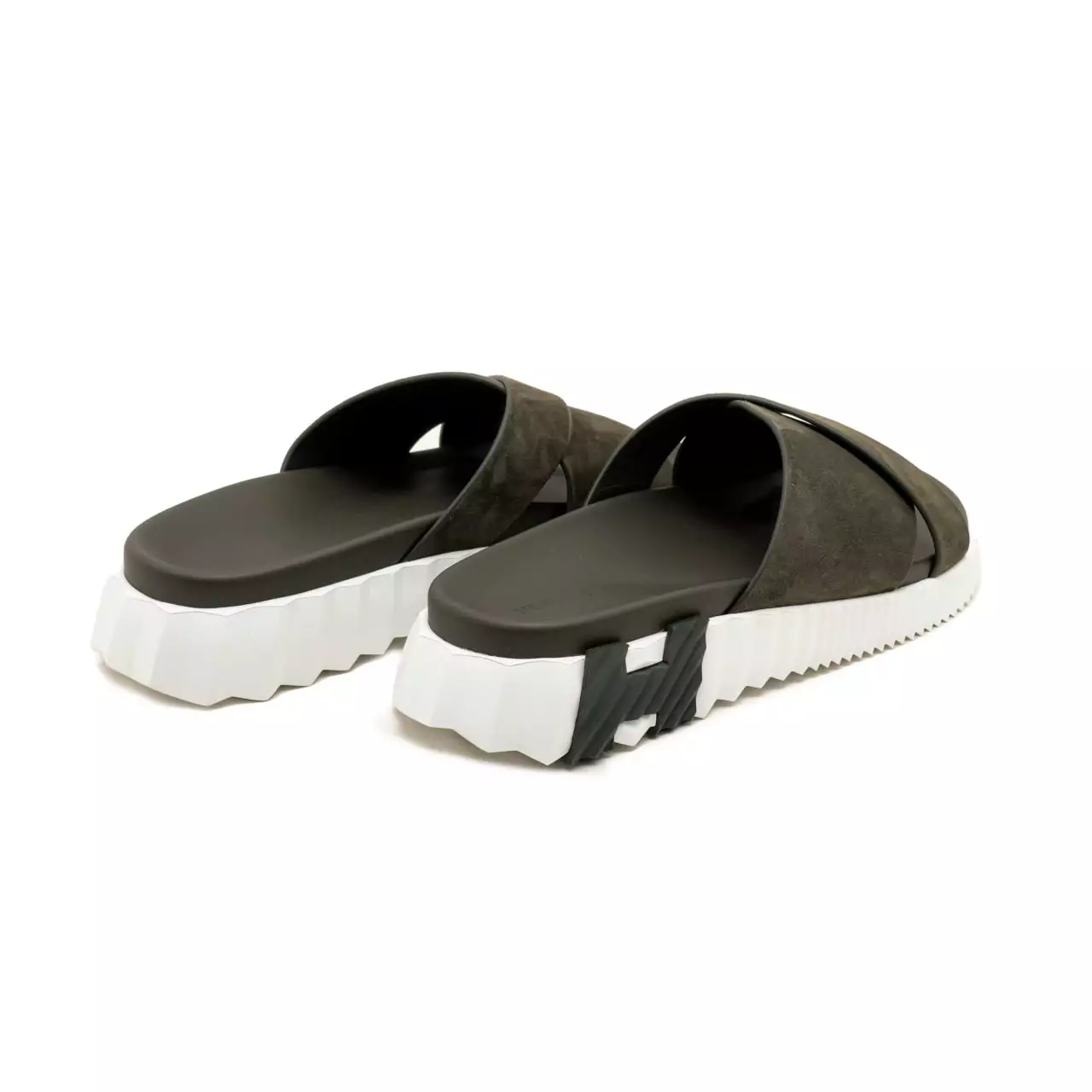 Infra Sandals Suede Goatskin Vert Forêt