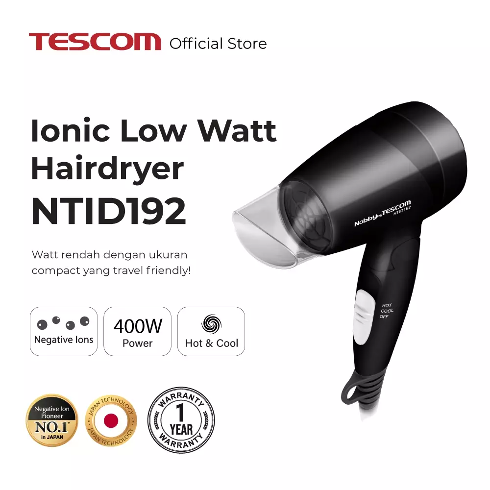 Tescom Ion Hair Dryer / Pengering Rambut NTID192