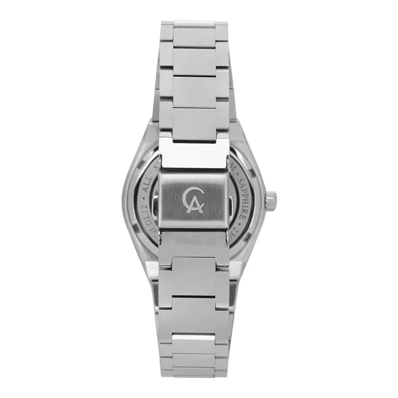 Jam Tangan Couple Alexandre Christie AC 8697 BSSOR Couple Sapphire Orange Dial Stainless Steel Strap