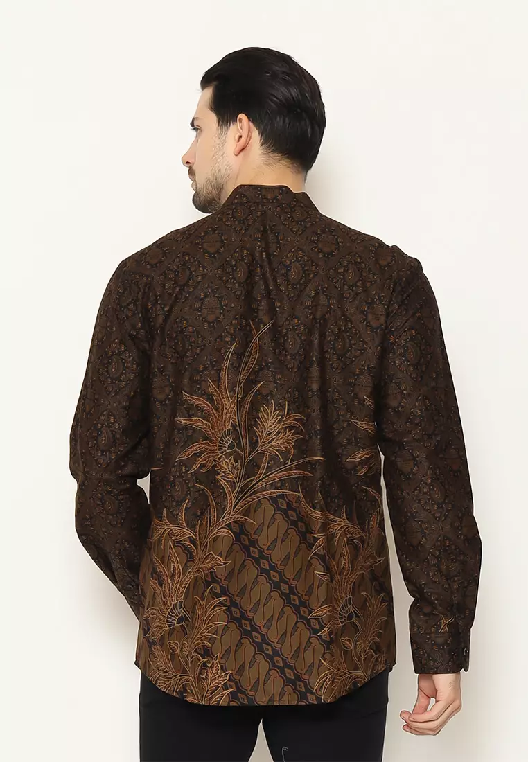My Aksa Batik Pria Kemeja Koko Panjang Furing Simeon