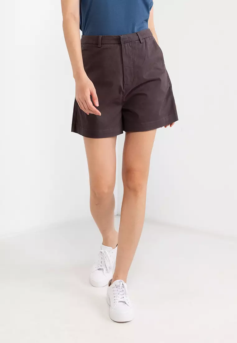 Hi Rise Twill Shorts