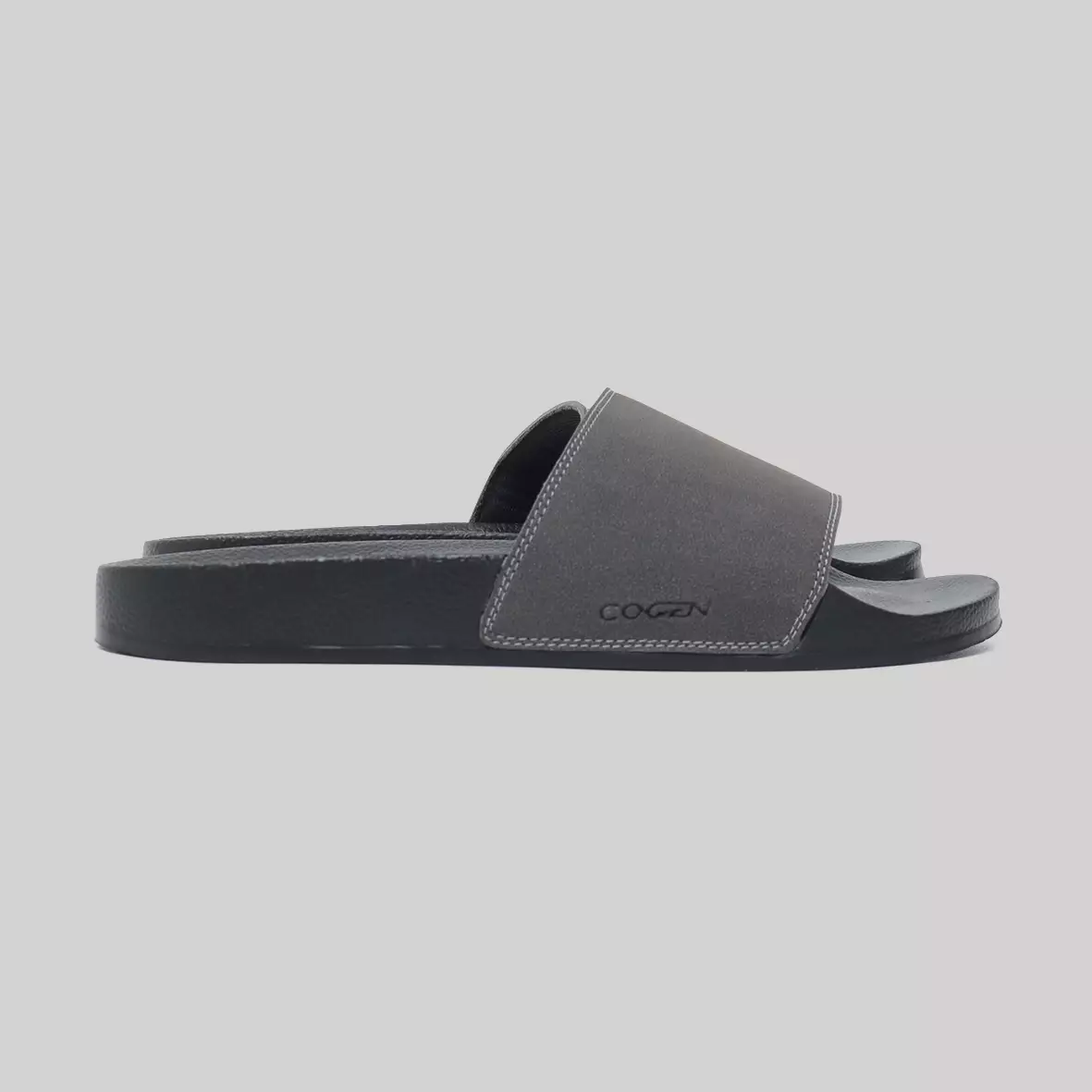 Marhadi Sandal Selop Cogen Sendal Slide Pria Nyaman Suede - Finest Grey