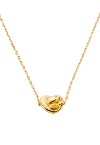 Kate Spade gold Kate Spade Sailor's Knot Mini Pendant Necklace in Gold o0r00066 A5F39ACB14F937GS_1